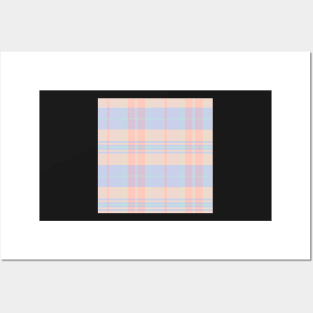Pastel Aesthetic Arable 1 Hand Drawn Textured Plaid Pattern Posters and Art